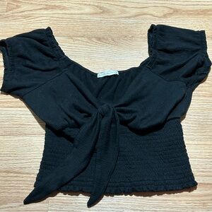 Active‎ USA black crop top large